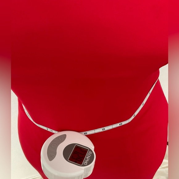 Neiman Marcus Red Off-Shoulder Puff Sleeve Dress Size 4 Acetate & Rayon - Picture 6 of 8